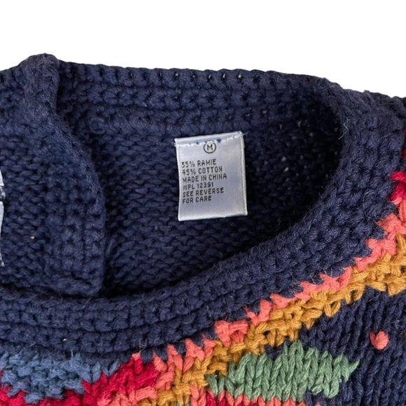 Vintage Signatures by Northern Isles Floral Hand Knit Sweater Medium - Picture 8 of 13